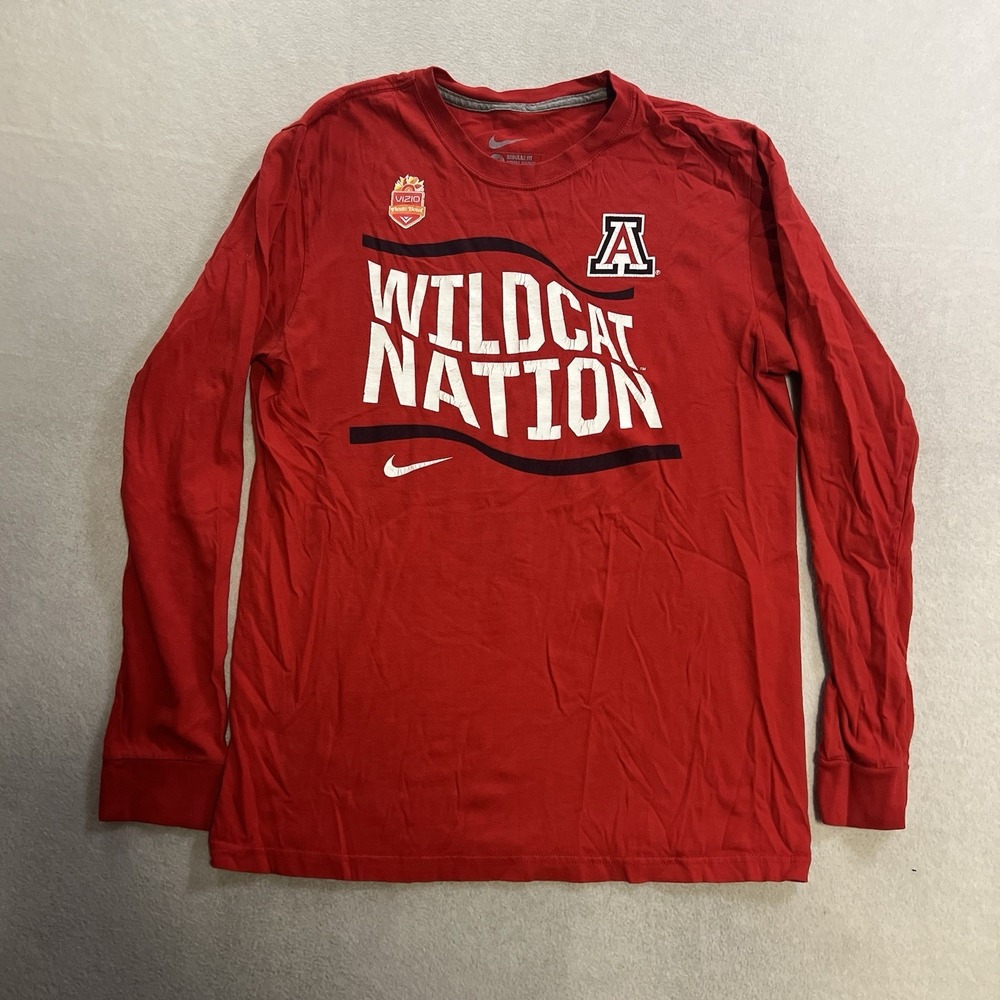 Nike Arizona Wildcats Shirt Men's Size Medium Red Long Sleeve NCAA